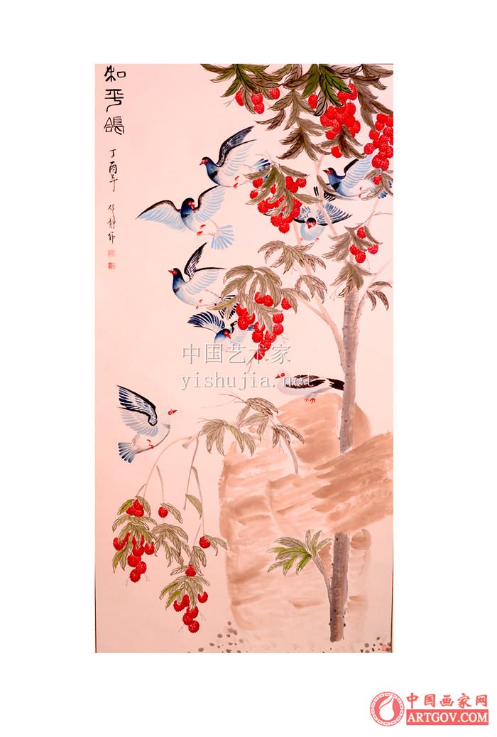 书画家邓静 著名花鸟画家邓静老师 书画家邓静 著名花鸟画家邓静老师